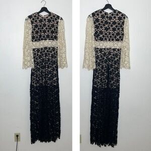 Fame and Partners Womens Size 2 Lace Black Maxi Dress